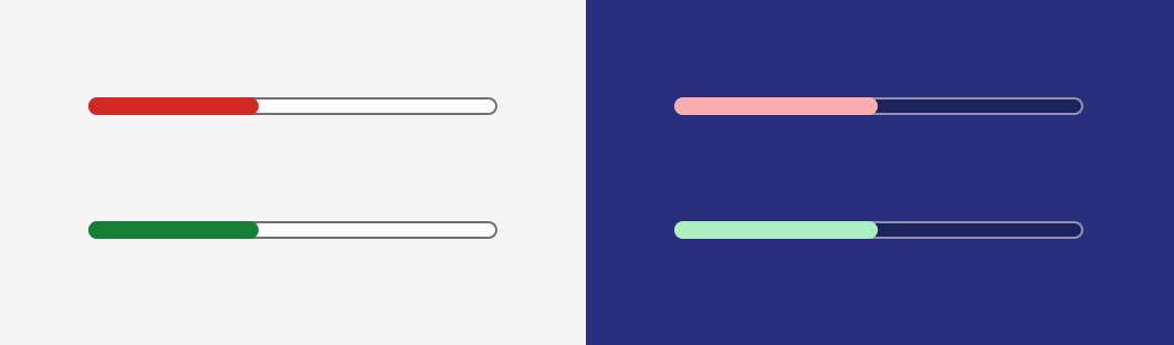 Illustration of progress bars in other colors